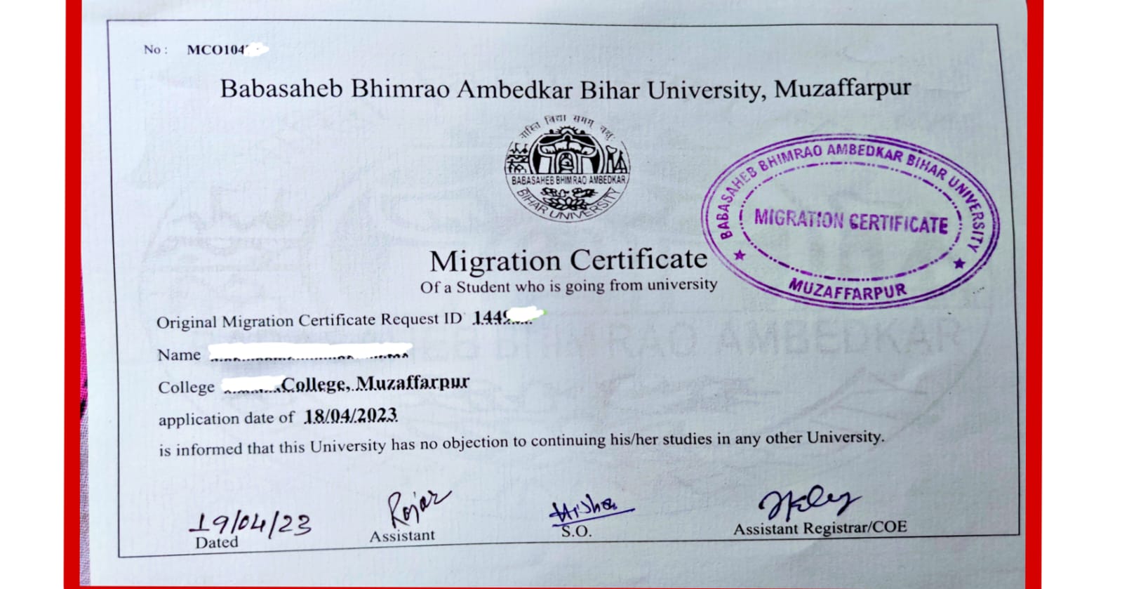 < 1x QUESTION BANK + GUESS PAPER BRABU Migration Certificate apply online link 7.2x ByPRASHANT KR JUL 29, 2023 Migration certificate brabu university bihar